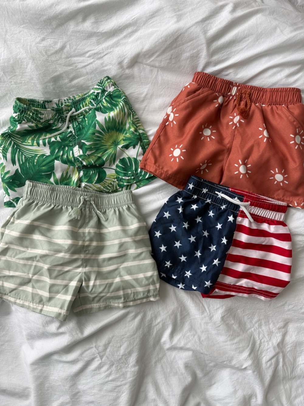 Boys Swim Trunks Bundle (4) | Janie&Jack, Old Navy, Modern Elements | Summer